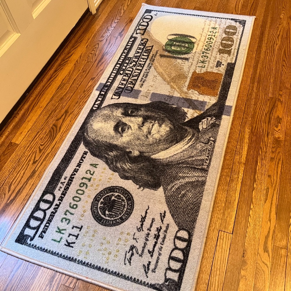 100 Dollar Bill Rug